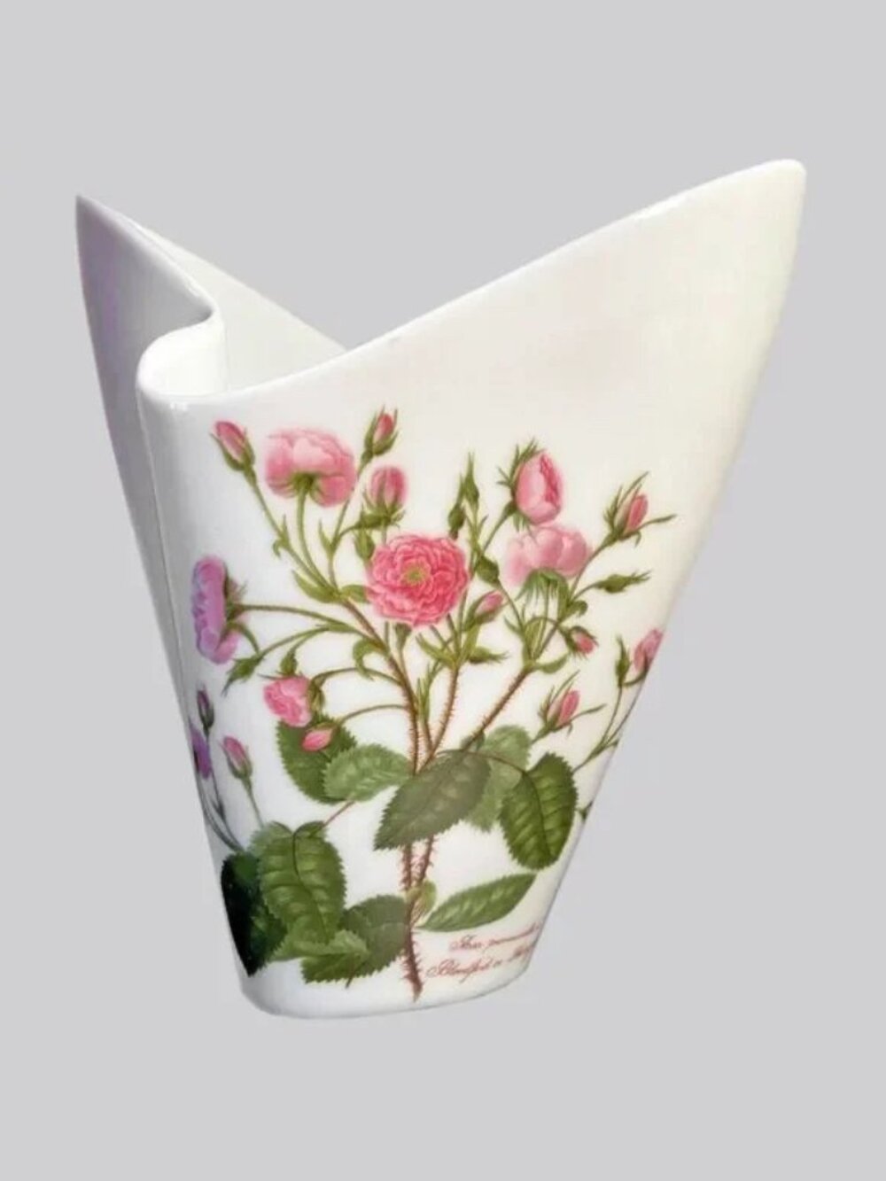 Rosenthal Group Germany Vase 1950s Hans Stangl Asymmetric 5652 Classic Rose